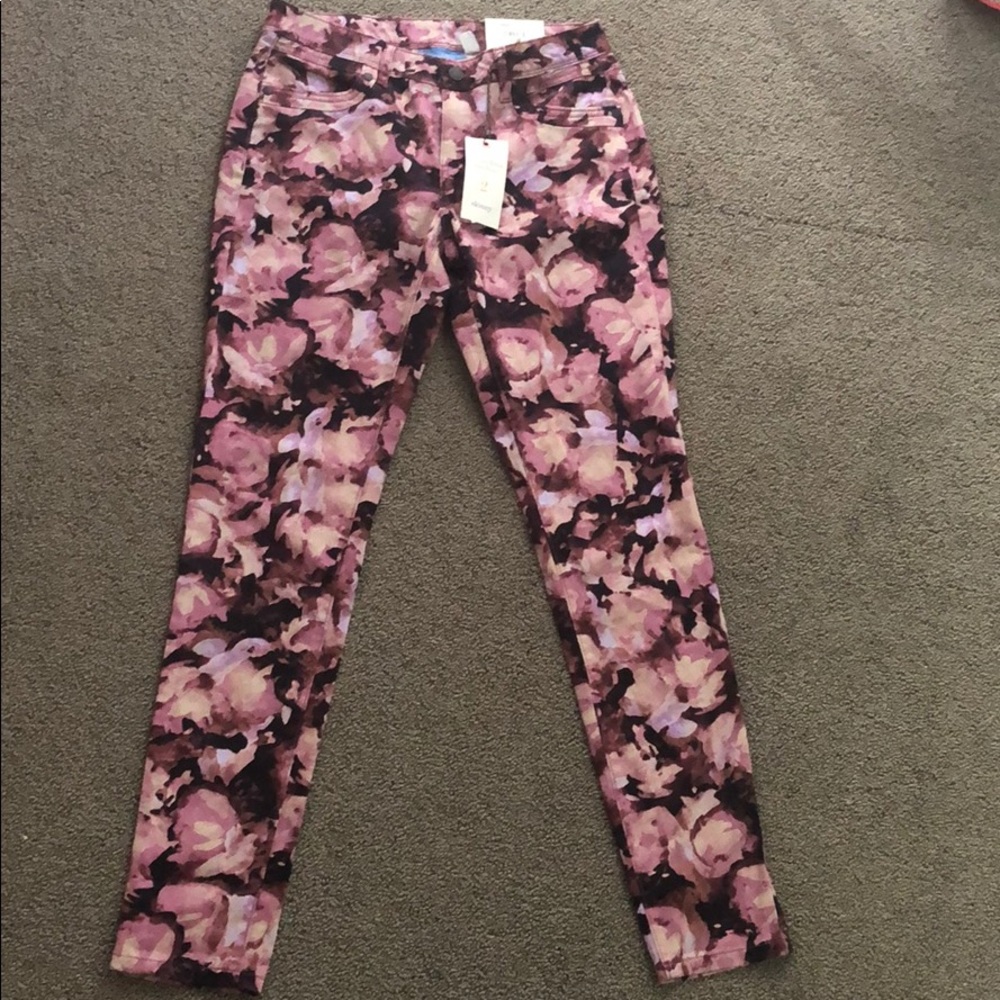 Floral jeans